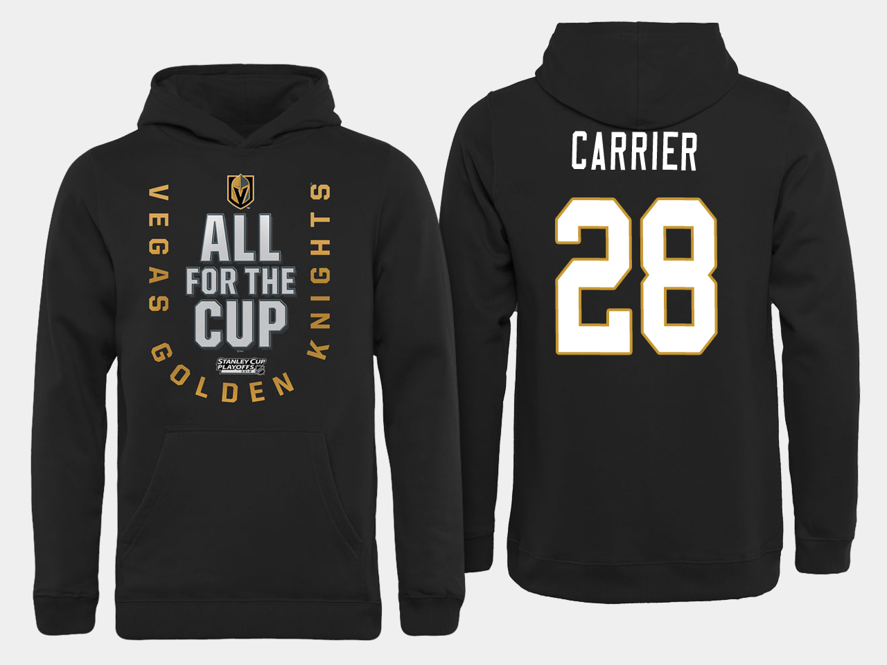 Men NHL Vegas Golden Knights #28 Carrier All for the Cup hoodie